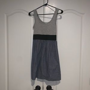 Body Central Dress. Gray, Black, and Denim Colors.